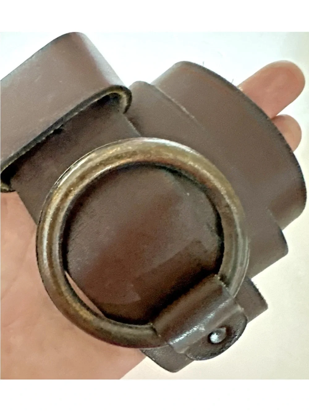 VINTAGE SHAG LEATHER WAIST BELT M